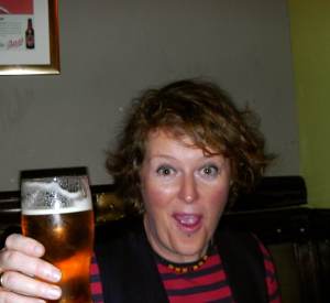 Cheers! Belinda loves a pint of Thornbridge Jaipur
